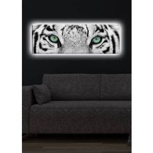 Hanah Home Obraz s led osvětlením White Tiger 90x30 cm obraz