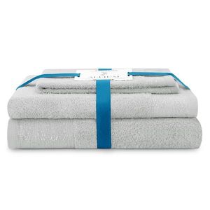AmeliaHome Sada 3 ks ručníků ALLIUM klasický styl šedá, velikost 30x50+50x90+70x130 obraz