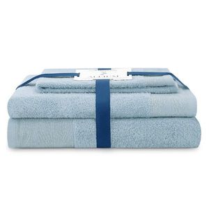 AmeliaHome Sada 3 ks ručníků ALLIUM klasický styl světle modrá, velikost 30x50+50x90+70x130 obraz