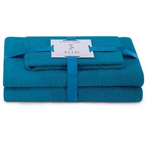 AmeliaHome Sada 3 ks ručníků FLOSS klasický styl modrá, velikost 30x50+50x90+70x130 obraz