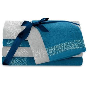AmeliaHome Sada 6 ks ručníků BELLIS klasický styl modrá obraz