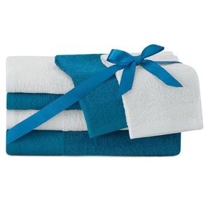 AmeliaHome Sada 6 ks ručníků FLOSS klasický styl modrá obraz