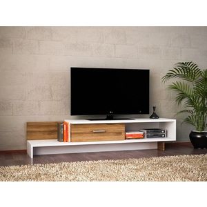 Kalune Design TV stolek WRAP 120 cm ořech/bílý obraz