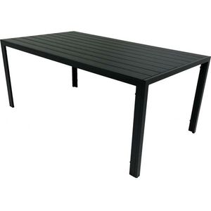 Kontrast Zahradní kovový stůl ALLEN 205 x 90 x 74 cm černý obraz