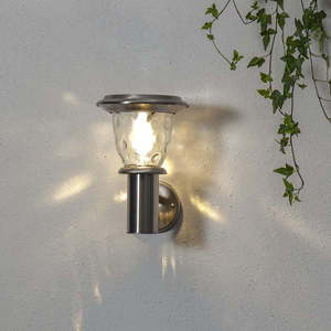 Nástěnné venkovní solární LED svítidlo Star Trading Pireus, výška 27 cm obraz