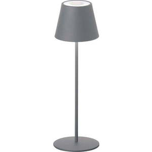 Šedá LED stmívatelná stolní lampa se senzorem pohybu a s kovovým stínidlem (výška 38 cm) Consenza – Fischer & Honsel obraz