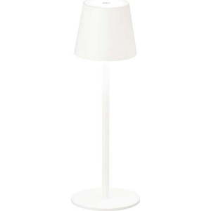 Bílá LED stmívatelná stolní lampa se senzorem pohybu a s kovovým stínidlem (výška 38 cm) Tropea – Fischer & Honsel obraz