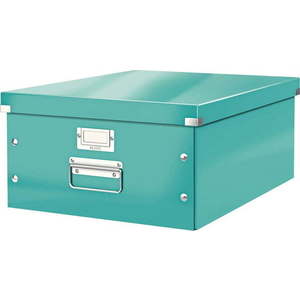 Zeleno-tyrkysový kartonový úložný box s víkem 37x48x20 cm Click&Store – Leitz obraz