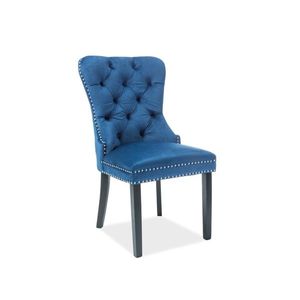 Jídelní židle AUGUST VELVET Tmavě modrá obraz