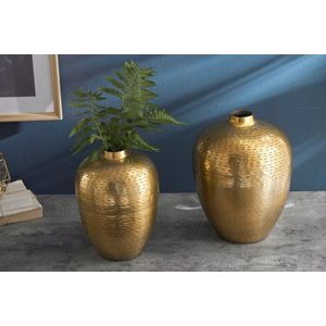 Stolní váza 2 ks SINIS Dekorhome Zlatá, Stolní váza 2 ks SINIS Dekorhome Zlatá obraz