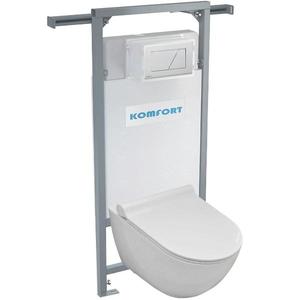 Alcadrain podomítkový set pro komfort C202 +tlačítko +WC mísa závěsná rimless se sedatkem soft close obraz