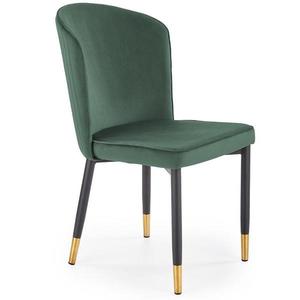 Židle K446 látka velvet/kov tmavě zelená obraz