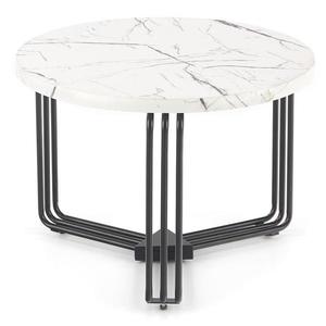 Konferenční stolek Antica-M bílá mramor/černá obraz