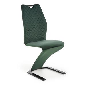 Židle K442 látka/kov tmavě zelená 46x61x102 obraz