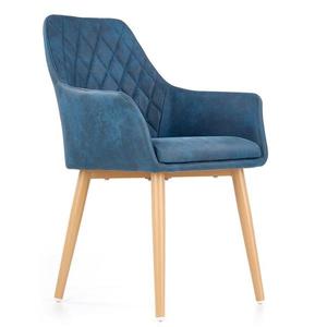 Židle K287 eko kůže/kov tmavě modrá 58x61x85 obraz