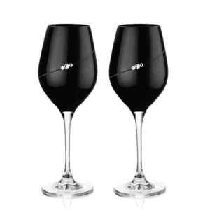 Diamante Silhouette black sklenice na víno 360 ml, 2 ks obraz