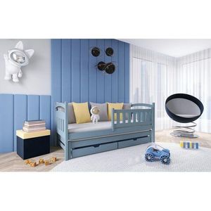 LANO Dětská postel s přistýlkou GRETA 80x160, šedá 88x168 šedá obraz