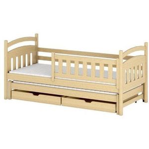 LANO Dětská postel s přistýlkou GRETA 80x160, borovice 88x168 borovice obraz