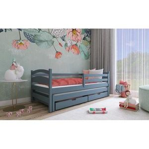 LANO Dětská postel s přistýlkou TAMARA 80x160, šedá 88x168 šedá obraz
