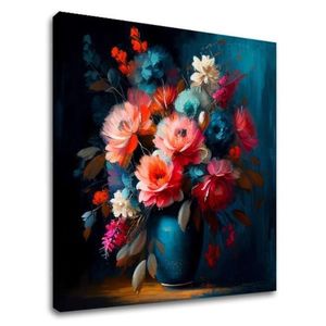 Designová dekorace na plátně Květiny v barvách lásky obraz