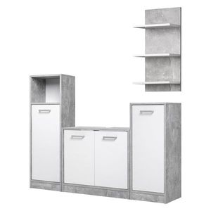 Koupelnová sestava MADEIRA beton/bílá obraz