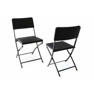 Garthen 37104 Sada 2 skládacích polyratanových židlí 80 x 40 cm obraz
