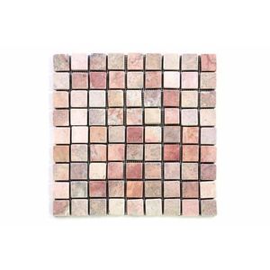Divero Garth 1637 Mramorová mozaika - červená 1 m2 - 30x30x0, 4 cm obraz