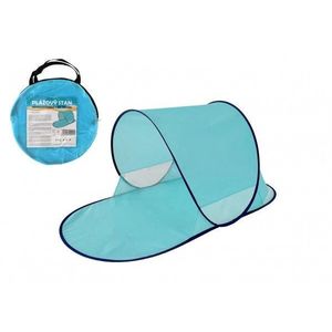 Stan plážový s UV filtrem 140x70x62cm samorozkládací polyester/kov ovál modrý v látkové tašce obraz