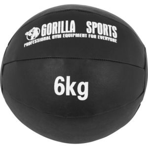 Gorilla Sports Kožený medicinbal, 6 kg, černý obraz