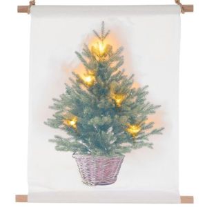 MAXXIVA® 86700 Hängende LED Leinwand inklusive 5 LEDs Wandmotiv Weihnachtsbaum 30 x 40 cm obraz