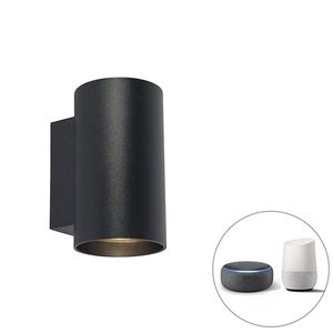 Chytré designové nástěnné svítidlo černé včetně WiFi GU10 - Sandy obraz