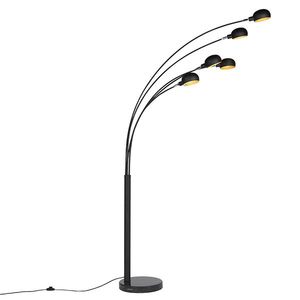 Designová stojací lampa, černá, 5 světel, Sixties Marmo obraz