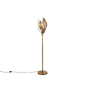 Vintage stojací lampa zlatá - Botanica obraz