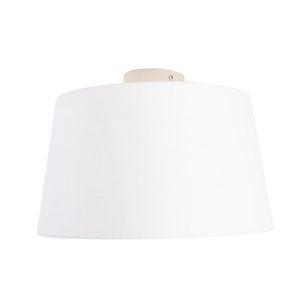 Stropní lampa s plátěným odstínem bílá 35 cm - bílá Combi obraz