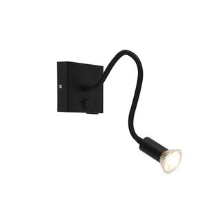 Moderní flexibilní nástěnná lampa USB černá - Zeno obraz