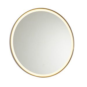 Koupelnové zrcadlo růžové zlato 70 cm včetně LED s dotykovým stmívačem - Miral obraz