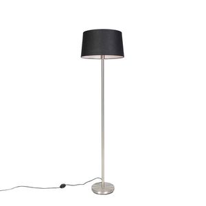 Moderní stojací lampa z oceli s černým odstínem 45 cm - Simplo obraz