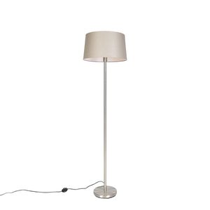 Moderní stojací lampa z oceli s tupým odstínem 45 cm - Simplo obraz