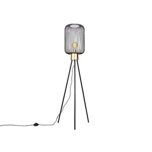 Designová stojací lampa černá se zlatou - Mayelle obraz