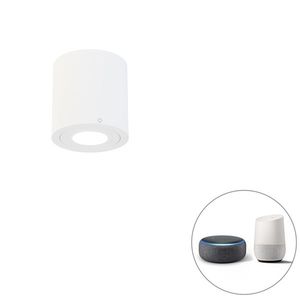 Chytré koupelnové bodové bílé kulaté IP44 včetně Wifi GU10 - Capa obraz
