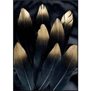 Obraz 50x70 cm Golden Feather – Malerifabrikken obraz