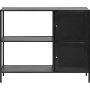 Černá kovová knihovna 100x81 cm Malibu – Unique Furniture obraz