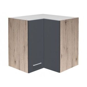 Horní rohová kuchyňská skříňka Tiago HE60, dub san remo/šedá, šířka 60 cm obraz