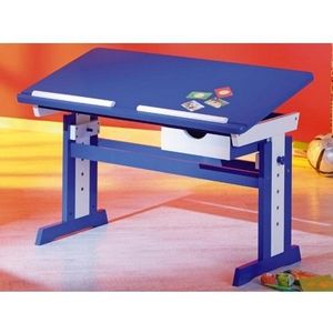 Psací stůl Paco, modrý/bílý obraz