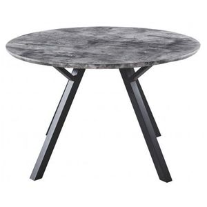Kulatý jídelní stůl Roberta 120x120 cm, šedý beton obraz