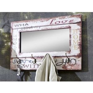 Věšákový panel se zrcadlem Lovis, vintage obraz
