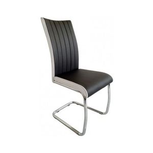 Jídelní židle Vertical, černá/bílá ekokůže obraz