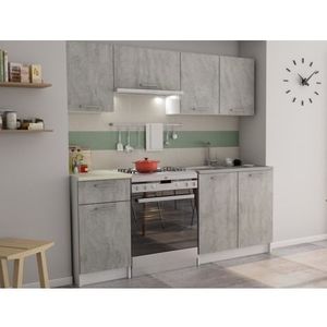 Kuchyňský blok Irma, bílá/šedý beton obraz