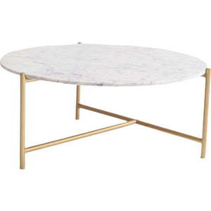 Bílý mramorový kulatý konferenční stolek ø 80 cm Morgans – Really Nice Things obraz