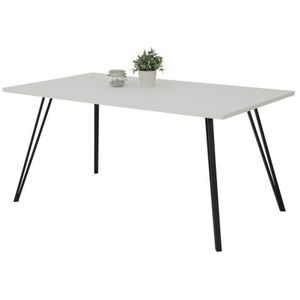 Jídelní stůl Marie 160x90 cm, matný bílý obraz